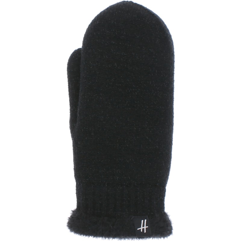 Moufles femme en maille unie avec lurex poignet et do Moufles femme en maille unie avec lurex poignet et do