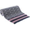 Set composé d'un bonnet à revers et pompon en fils, d'une écharpe de 2