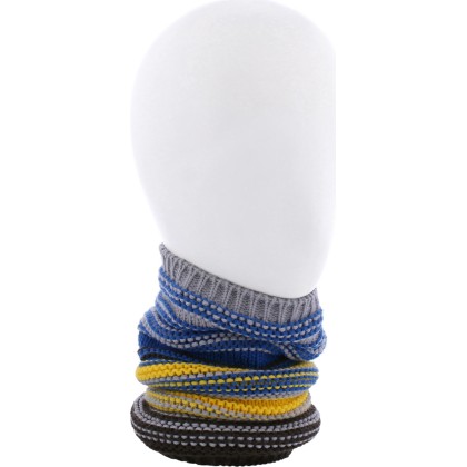 Tour de cou enfant rayé milticolore doublé plush