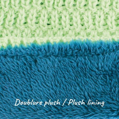 Tour de cou en maille unie doublé plush