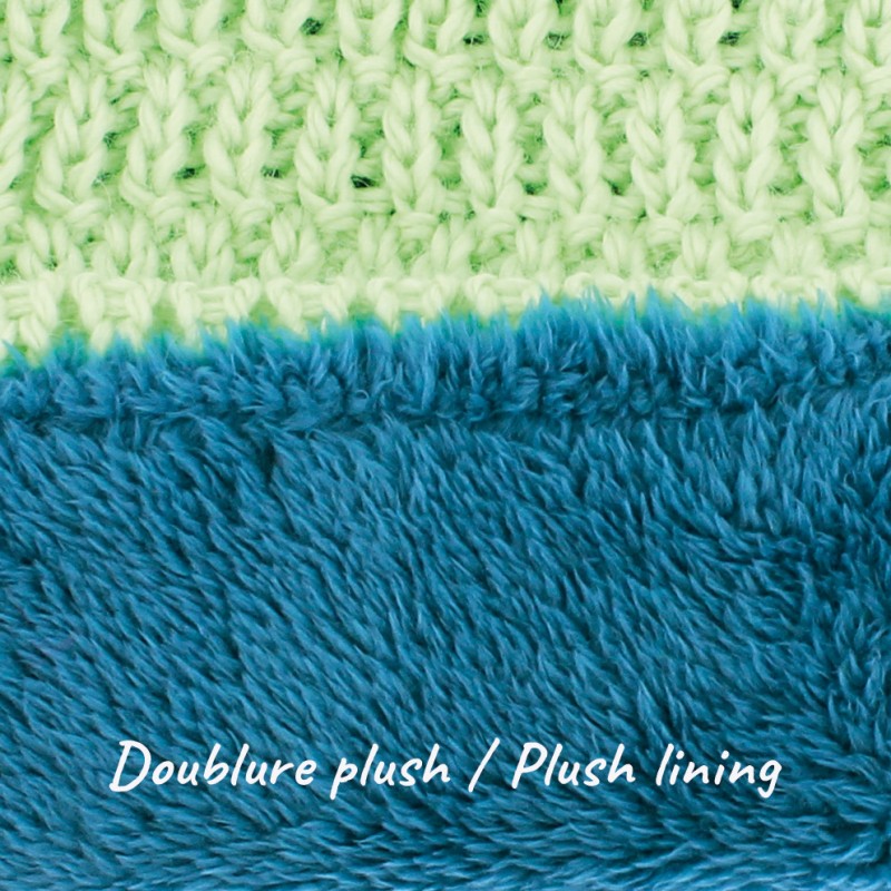 Tour de cou en maille unie doublé plush