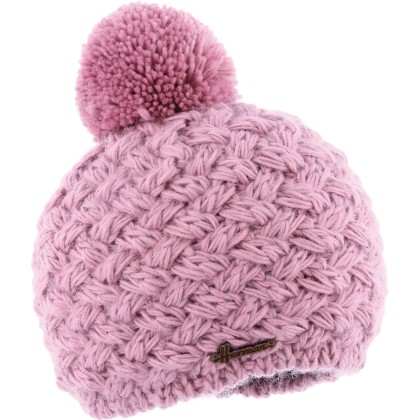 bonnet enfant pompon rose