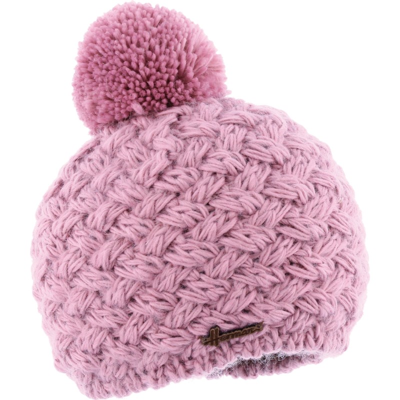 bonnet enfant pompon rose