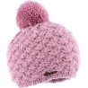 Bonnet enfant tricot croisé uni + pompon