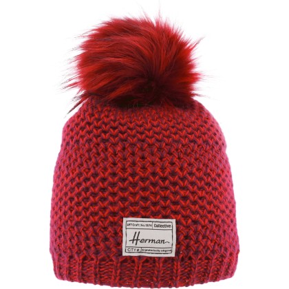 bonnet femme pompon fausse fourrure
