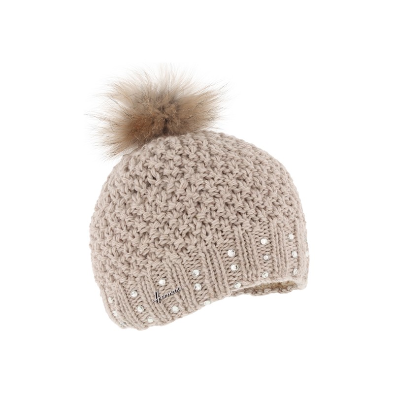 bonnet pompon fausse fourrure