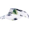 Visor with tropical pattern, with tightening buckle