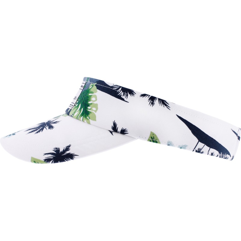Visière à motif tropical  avec boucle de serrage et badge rectangulair