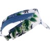Visière à motif tropical  avec boucle de serrage et badge rectangulair