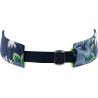Visor with tropical pattern, with tightening buckle