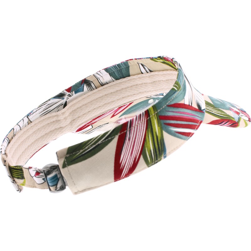Visor with floral pattern, with tightening buckle Visor with floral pattern, with tightening buckle