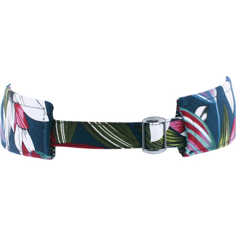 Visor with floral pattern, with tightening buckle Visor with floral pattern, with tightening buckle