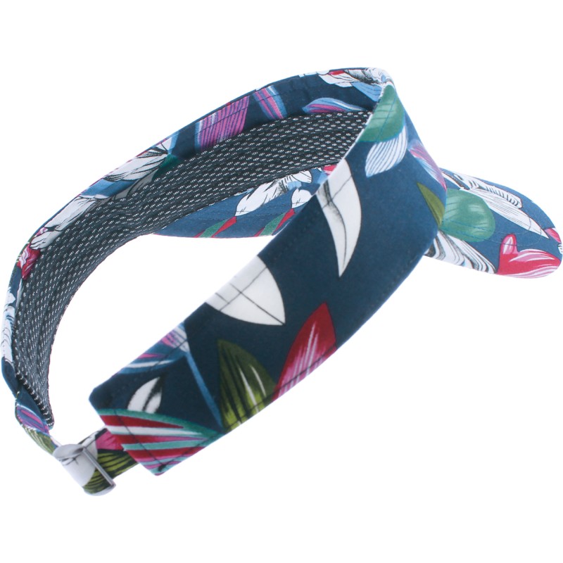 Visor with floral pattern, with tightening buckle Visor with floral pattern, with tightening buckle