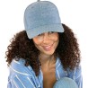 Casquette baseball unie avec motif tropical sous la visière. Fermeture