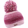bonnet pompon hiver rose