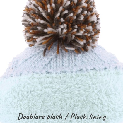 bonnet enfant avec doublure plush douce