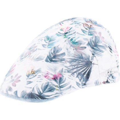 Tropical pattern flat cap