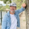 Tropical pattern flat cap