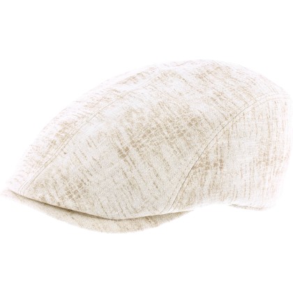 Casquette plate unie en lin.
