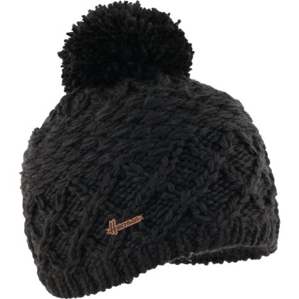 bonnet hiver torsades maille noir