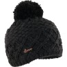 bonnet hiver torsades maille noir