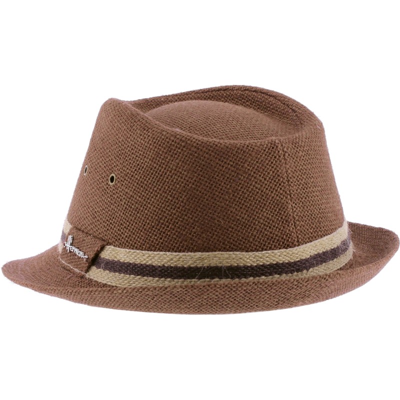 Chapeau petit bord lin uni avec galon bi-couleur. Chapeau petit bord lin uni avec galon bi-couleur.