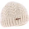 Bonnet adulte maille fine torsadé uni doublé plush