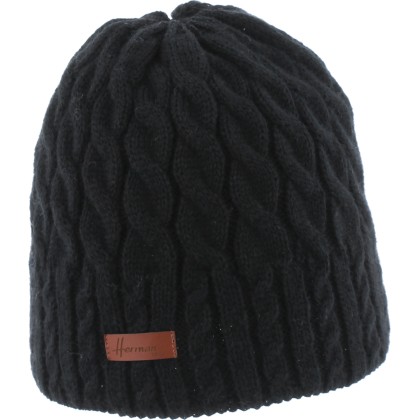 Bonnet adulte rond torsadé uni