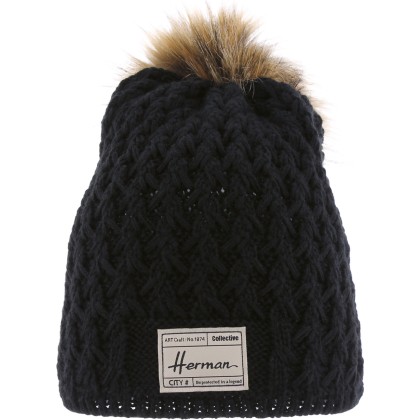 bonnet pompon fausse fourrure