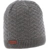 Adult hat with a fine chevron knit.