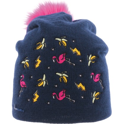 bonnet enfant pompon rose