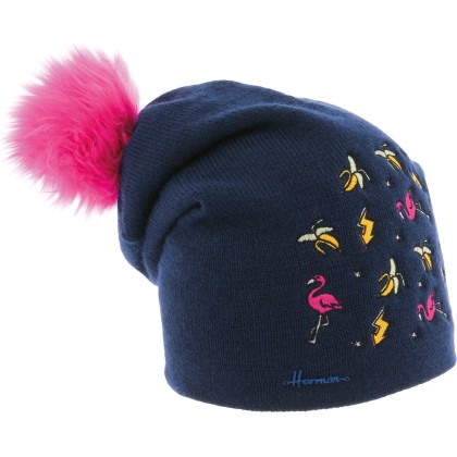 bonnet enfant broderies flamand roses et bananes