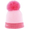 bonnet femme pompon rose