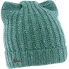 Bonnet uni avec fil lurex en forme de tête de chat doublé plush