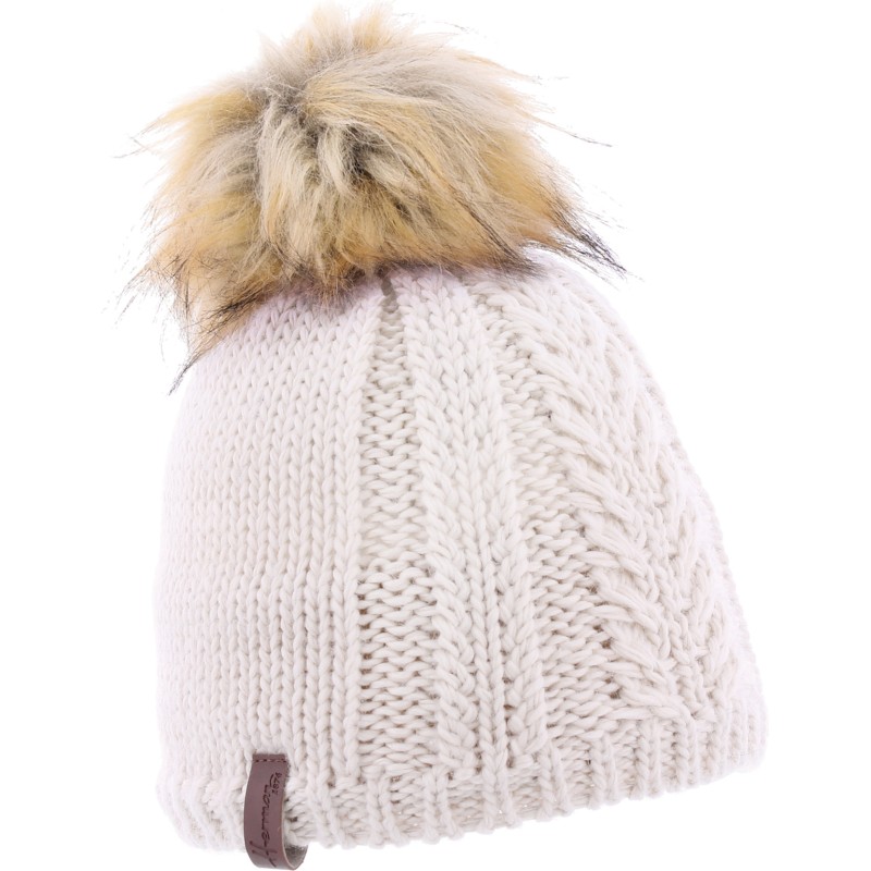 bonnet pompon fausse fourrure