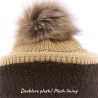 bonnet maille doublure plush