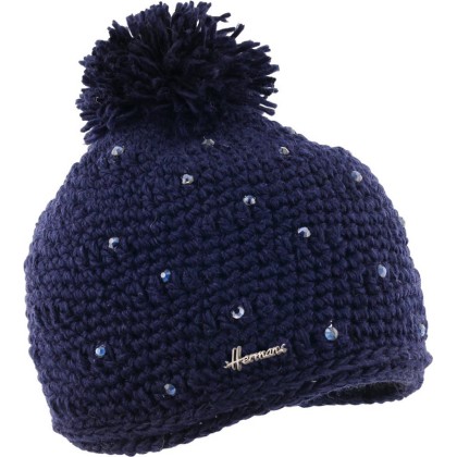 bonnet enfant pompon et strass