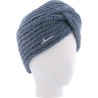 Bonnet turban en maille uni croisé sur l'avant doublé plush