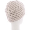 Bonnet turban en maille uni croisé sur l'avant doublé plush