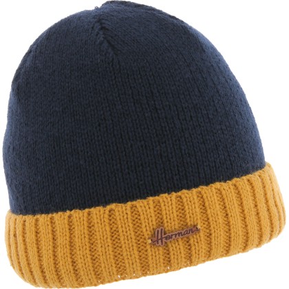 BONNET SIMPLE BICOLORE AVEC REVERS DOUBLE EN MICRO PLUSH