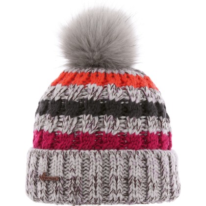 bonnet enfant pompon rayures