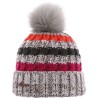 bonnet enfant pompon rayures