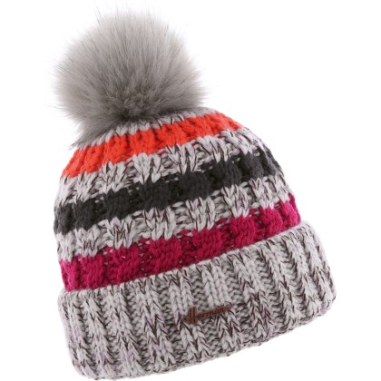 bonnet pompon enfant a rayures