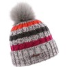 bonnet pompon enfant a rayures
