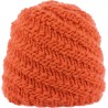 Bonnet adulte en grosse maille uni oblique doublé plush