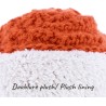 Bonnet adulte en grosse maille uni oblique doublé plush