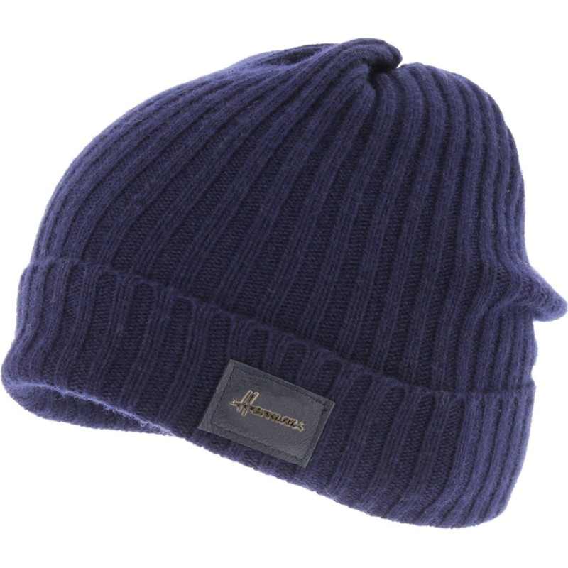 Bonnet homme à revers, en maille