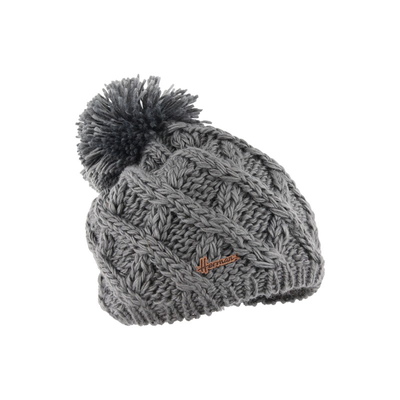 Bonnet enfant pompon en maille