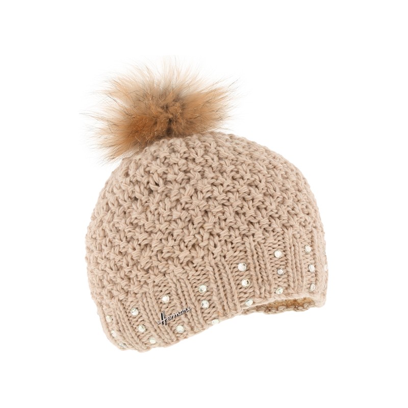 bonnet enfant pompon fausse fourrure