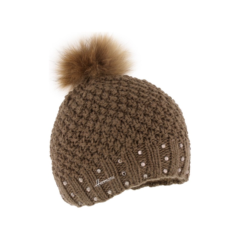 bonnet enfant pompon fausse fourrure